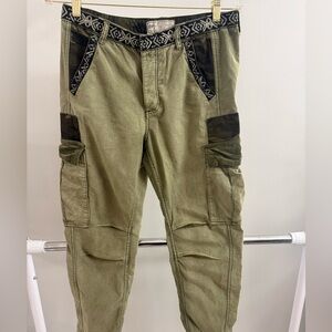 Free People Khaki Cargo Pants